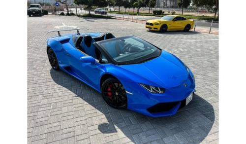 Lamborghini Huracan Spyder Rarest Blue مدل 2017 در دبی