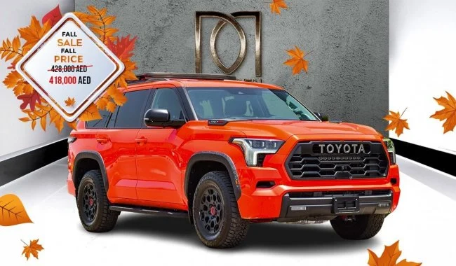 2023 Toyota Sequoia TRD Pro 4WD Hybrid Pano-Roof نارنجی رنگ در امارات