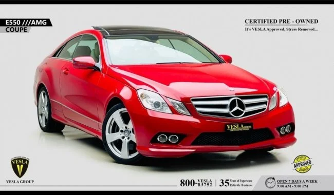 2010 Mercedes-Benz E 500 AMG E550 COUPE قرمز در دبی