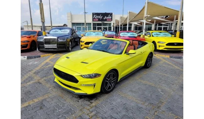 2019 Ford Mustang EcoBoost زرد در دبی