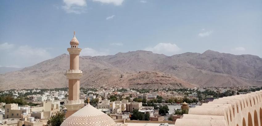 Mountains and a Mosque upfront
