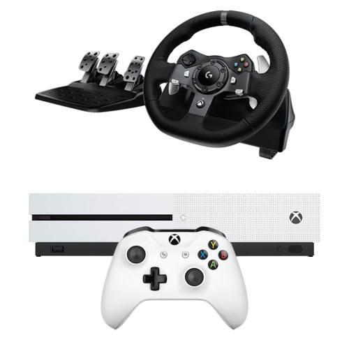 مجموعه کنسول بازی مایکروسافت مدل Xbox One S ظرفیت 1 ترابایت   فرمان بازی و پدال