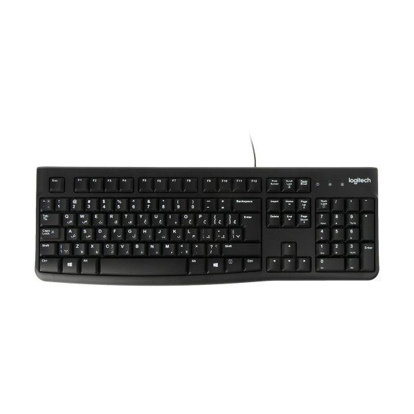 Logitech K120 Wired Keyboard کیبورد باسیم لاجیتک مدل K120 با حروف فارسی