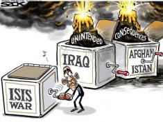 کاریکاتور ائتلاف بین المللی ضد داعش