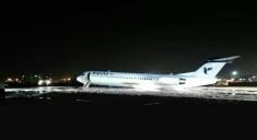 هواپیمای فوکر 100 در فرودگاه مهرآباد دچار سانحه شد!